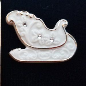 Holiday Jewelry - Lenox Christmas Sleigh Brooch